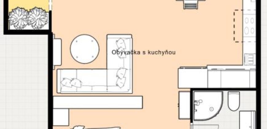 Priestranný 1 izb. Hamuliakovo v novšej budove pár minút od Bratislavy